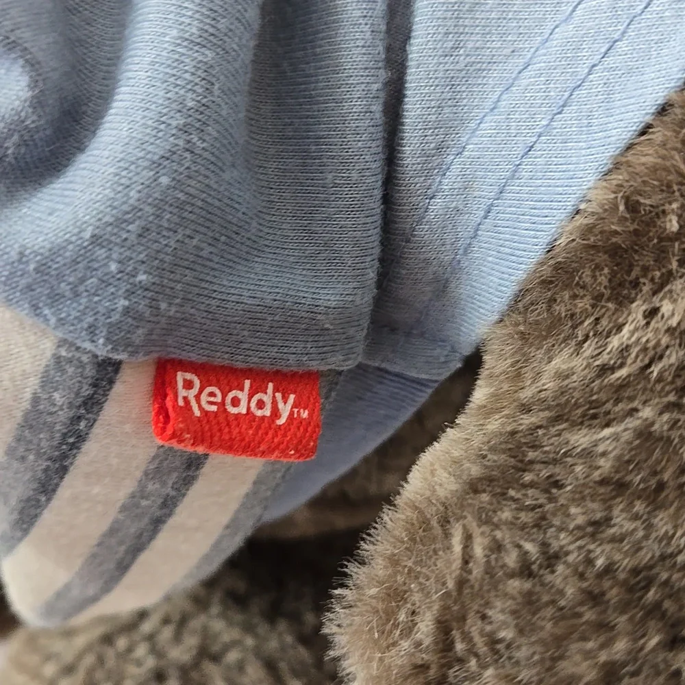 Pet, Doggy, V-neck Tee, Cadet Blue, White, Striped, Sz Med, Reddy Good Condition